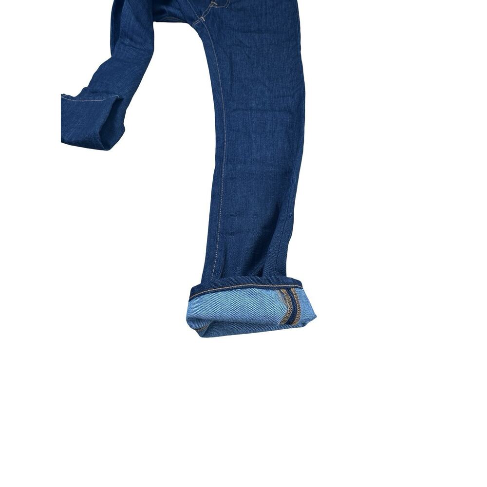 Nudie Jeans Mens 30x32 Grim Tim Dry Open Navy Button Fly 5 Pocket Slim Straight View 6